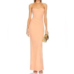 Michael Costello x REVOLVE Briggs Gown in Peach